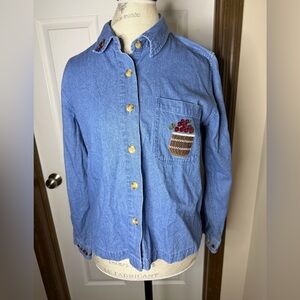 Christopher & Banks Blue Denim Shirt